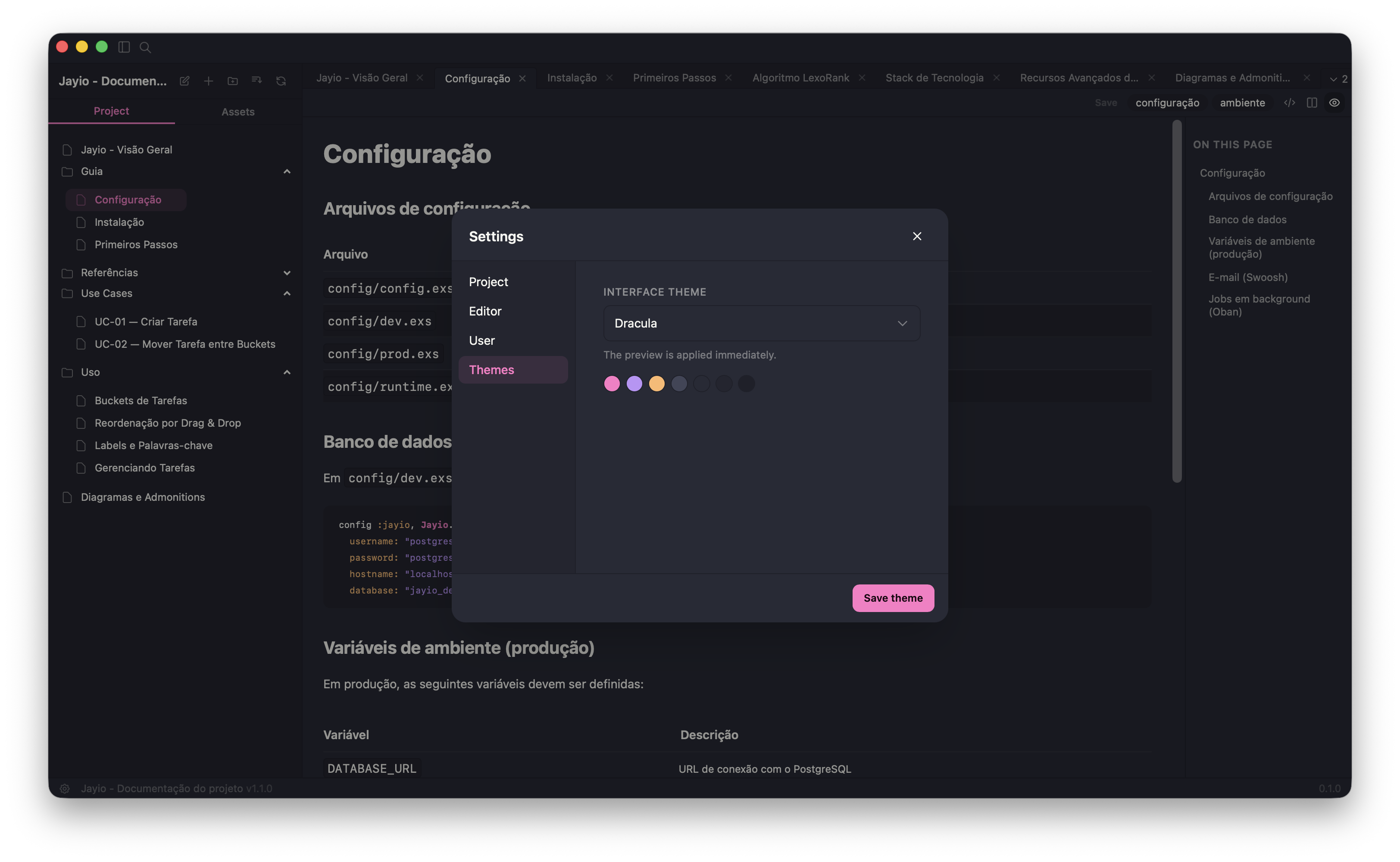 ReDoc - Tema escuro